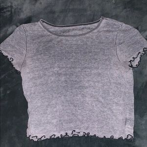 Comfortable Light Gray American Eagle Crop Top